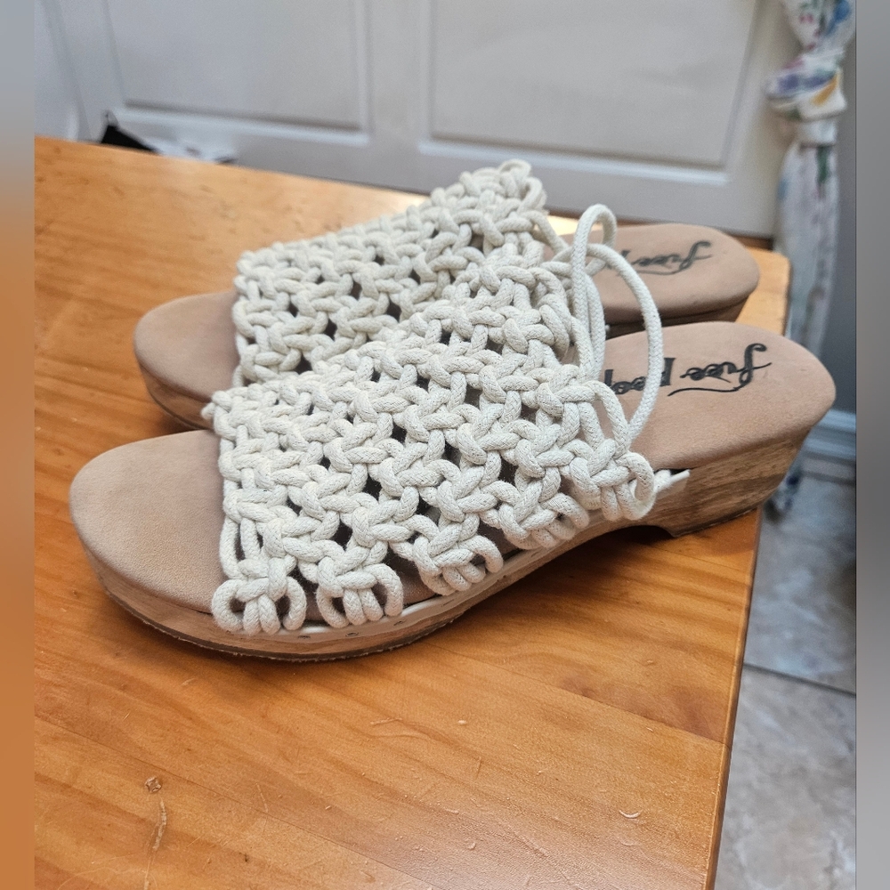 FREE PEOPLE Candy crochet clog w/lace up ankle - Picture 8 of 8